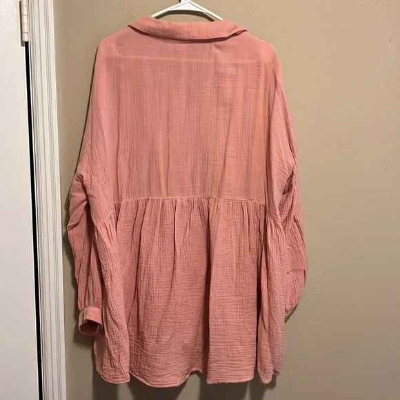 Entro Pink Button Down - Baby Doll back - Picture 5 of 5